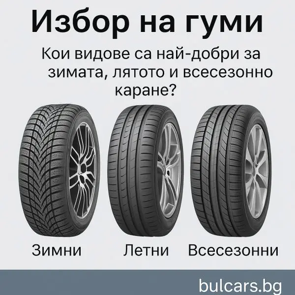 Избор на гуми – кои видове са най-добри за зимата, лятото и всесезонно каране?
