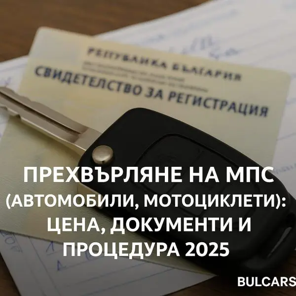 Прехвърляне на МПС (автомобили, мотоциклети и др.) – цени, документи и процедура през 2025 г.