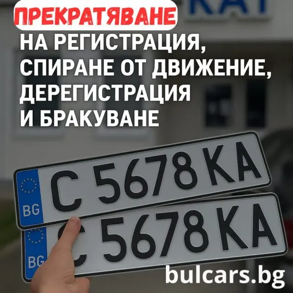 Спиране от движение, дерегистрация, бракуване на кола, връщане на номера в КАТ