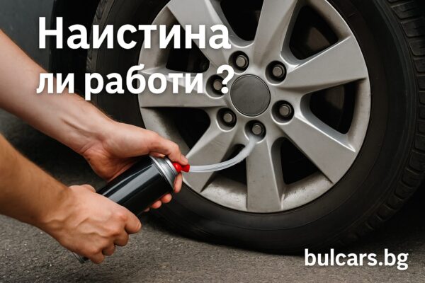 Спрей за спукана гума: как работи, колко струва и кога няма да ти помогне