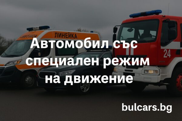 Автомобил със специален режим на движение